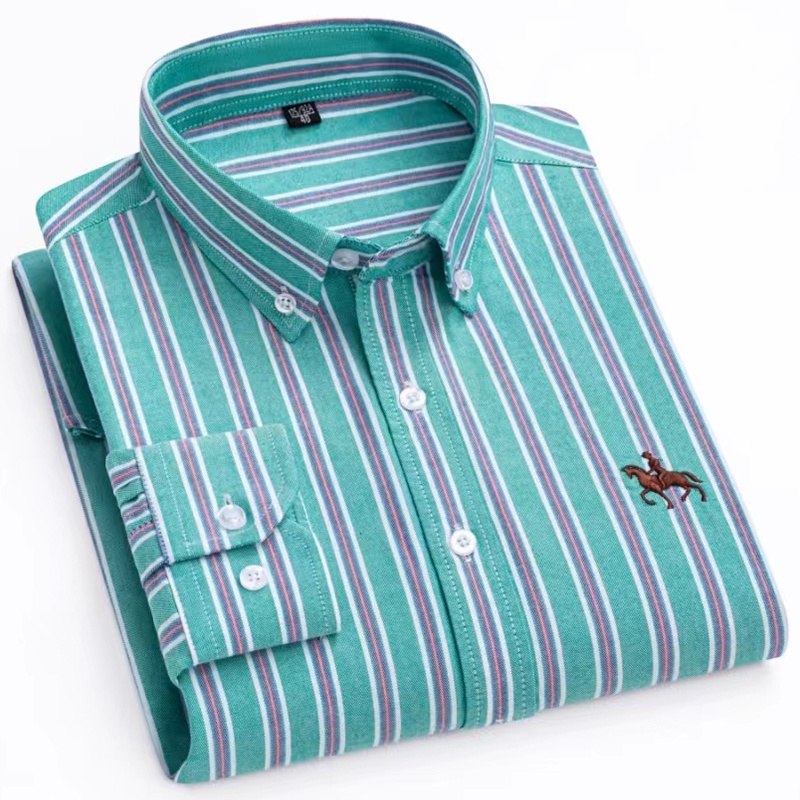 ใหม่ 100% Cotton Oxford เสื้อส - Oxford Cotton Casual Shirt Business บทวิจารณ์และราคา