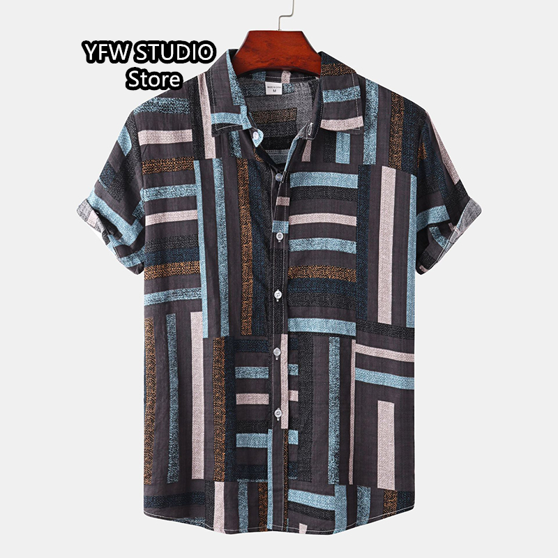 ผู้ชายฮาวายพิมพ์เสื้อวินเทจลาย - Vintage Hawaiian Floral Shirt บทวิจารณ์และราคา