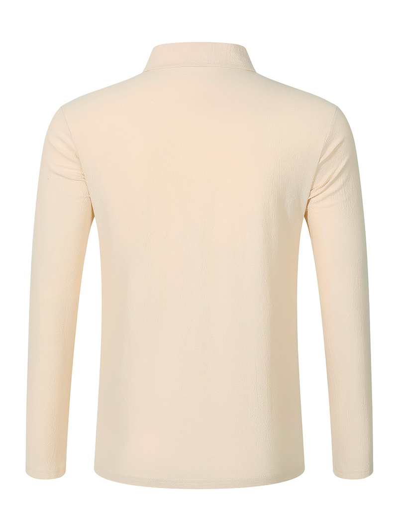 เสื้อโปโลแขนยาวผ้าลินินผสมสำหร - Mens Linen Shirt Long Sleeve บทวิจารณ์และราคา
