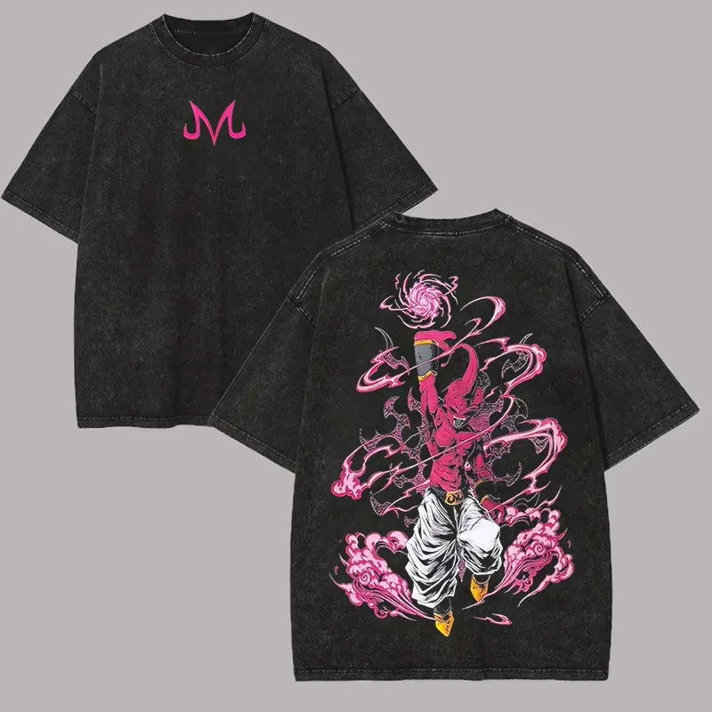 เสื้อยืด Buu ลายดราก้อนบอล Z อ - Acid Wash Vintage Graphic T Shirt บทวิจารณ์และราคา
