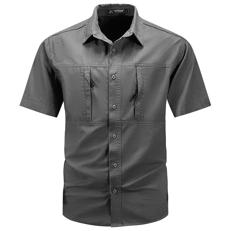 เสื้อเชิ้ตแขนสั้นผู้ชายสไตล์ทห - Tactical Military Shirt Cargo บทวิจารณ์และราคา