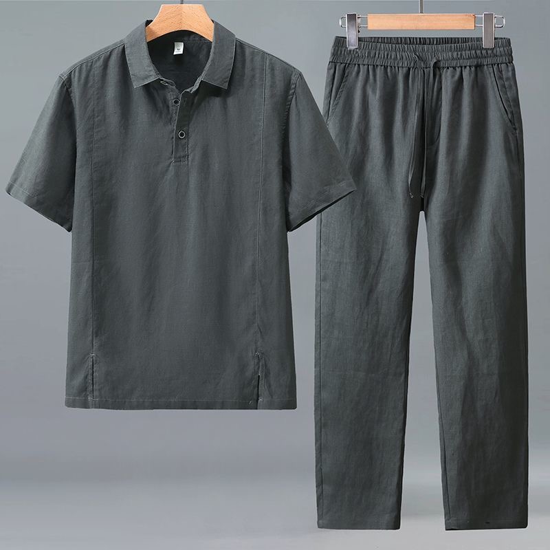 แฟชั่นฤดูใบไม้ผลิ/ฤดูร้อน เสื้ - Mens Linen Shirt Long Sleeve บทวิจารณ์และราคา