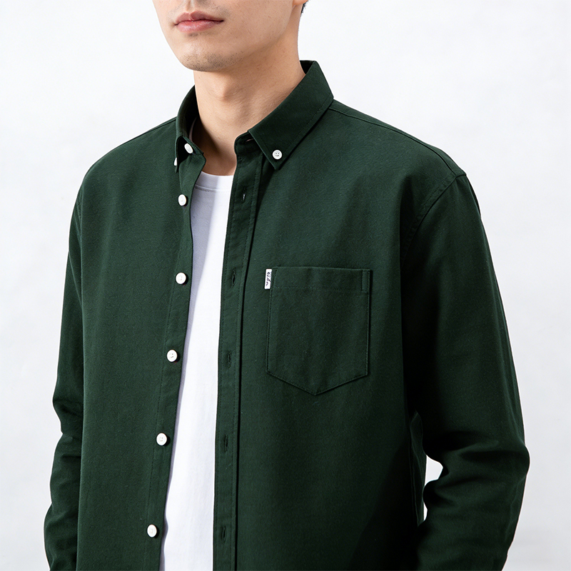 เสื้อเชิ้ตแขนยาวผู้ชาย ผ้าฝ้าย - Oxford Cotton Casual Shirt Business บทวิจารณ์และราคา