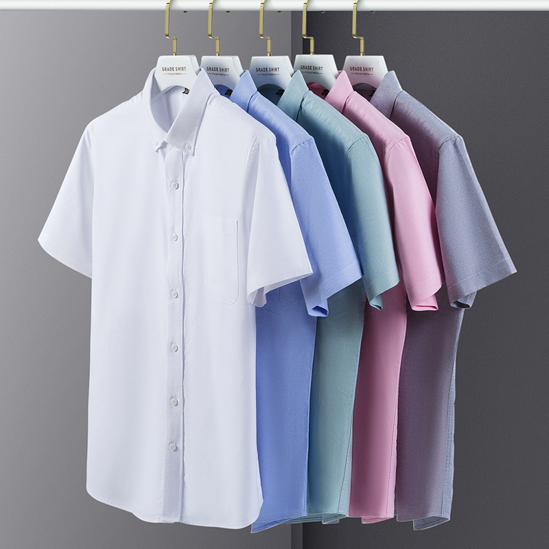 ฤดูร้อนคุณภาพสูง 100% Cotton M - Oxford Cotton Casual Shirt Business บทวิจารณ์และราคา