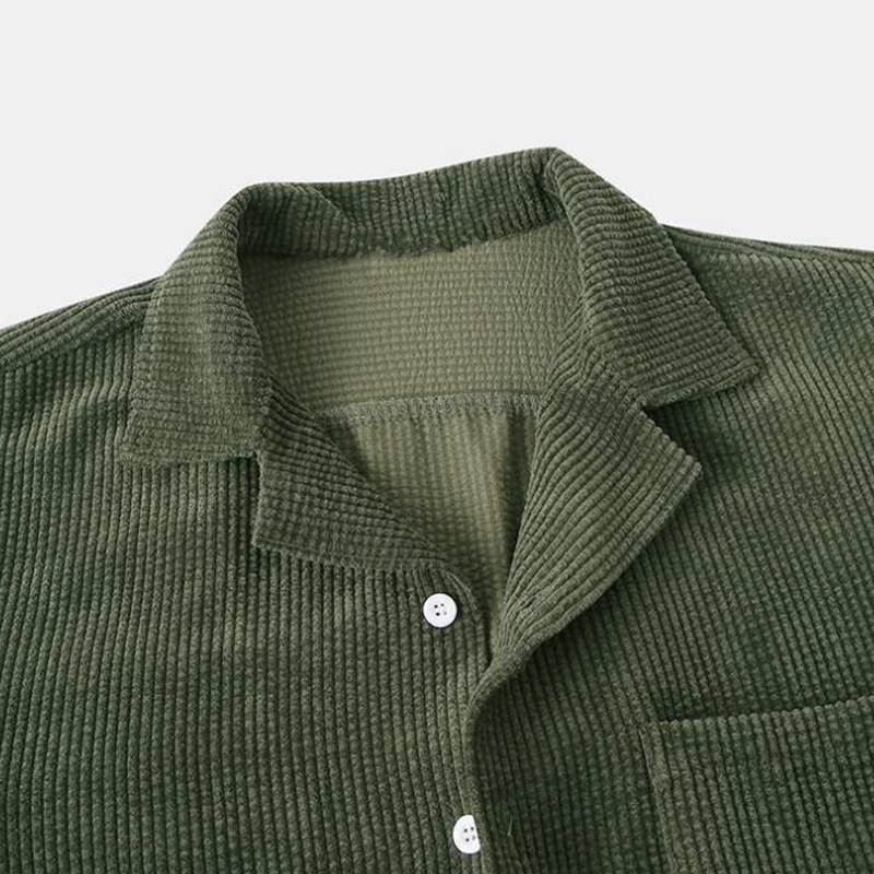 2025 ใหม่ผู้ชายฤดูร้อน Corduro - Corduroy Button Up Shirt Men บทวิจารณ์และราคา
