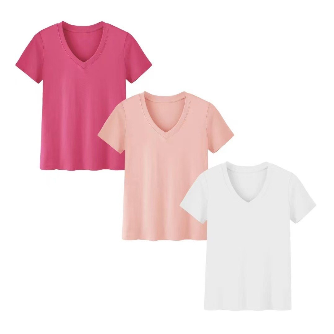 เสื้อยืดแขนสั้นคอสูงลำลองสำหรั - T-Shirts บทวิจารณ์และราคา